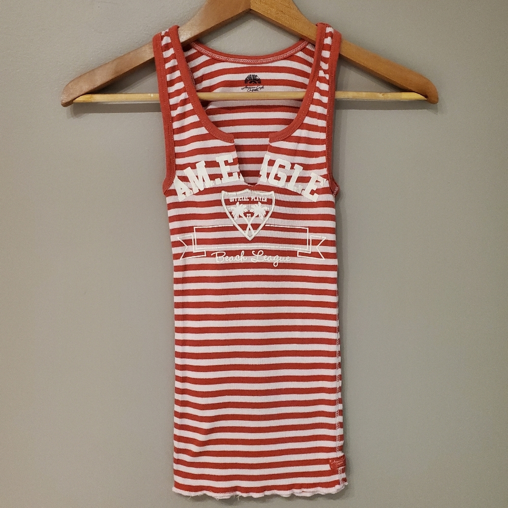 American Eagle Striped Tank Top - Size XS - Picture 1 of 4